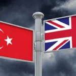 UK Consul General Kenan Poleo speaking in Istanbul about the upcoming UK–Turkey free trade agreement, highlighting opportunities in trade, technology, clean energy, and defence cooperation.