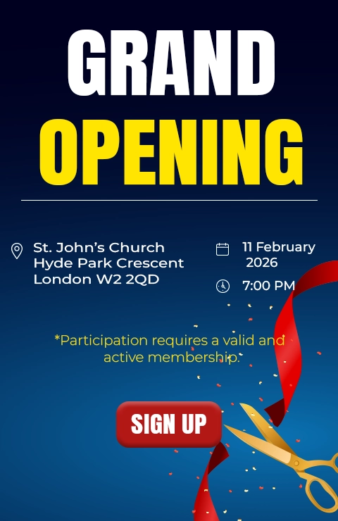 Turkish Business Forum grand opening at St John’s Church, London, on 11 February 2026. Membership required.