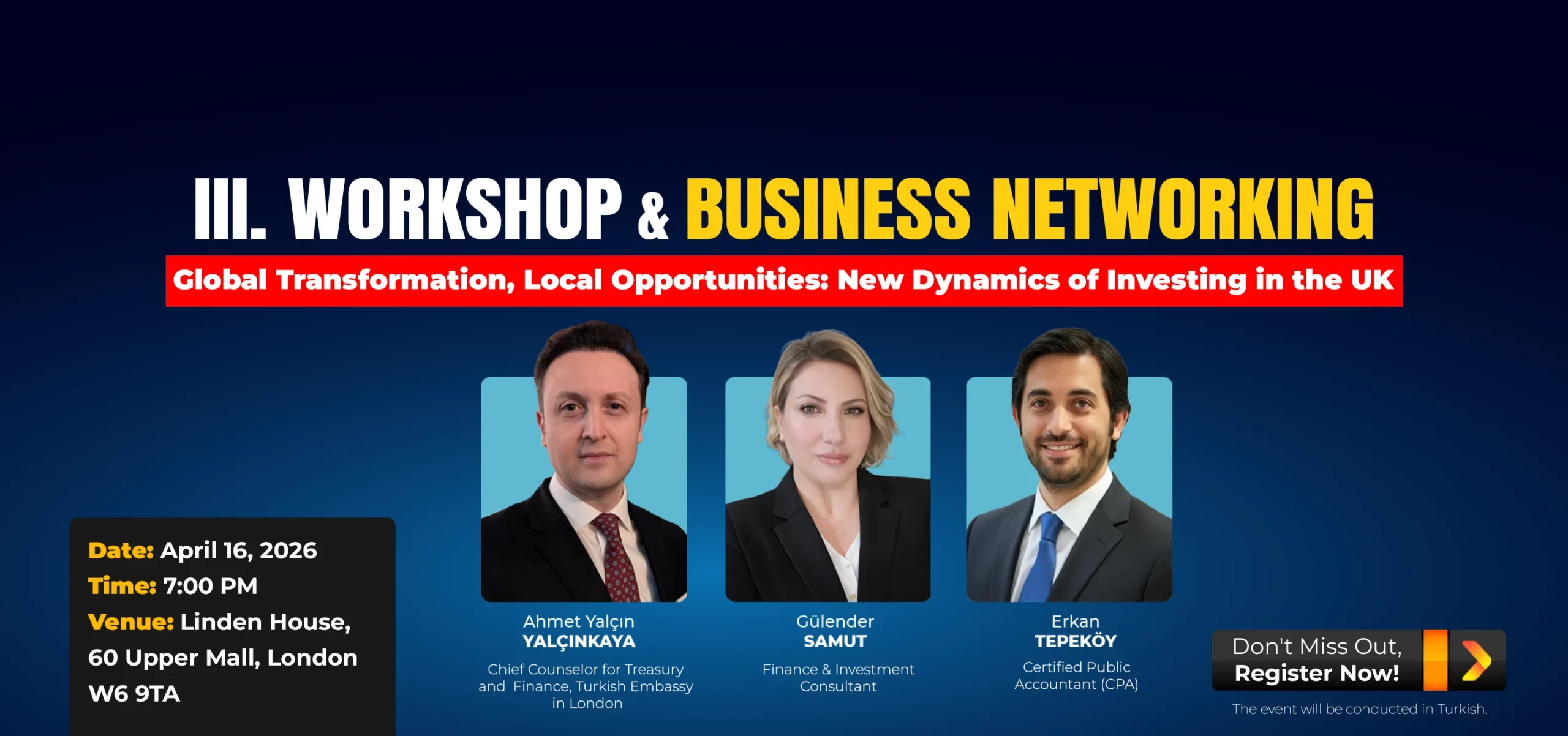 Global Transformation and Strategic Investment Opportunities in the UK - III. Workshop & Business Networking Slider.