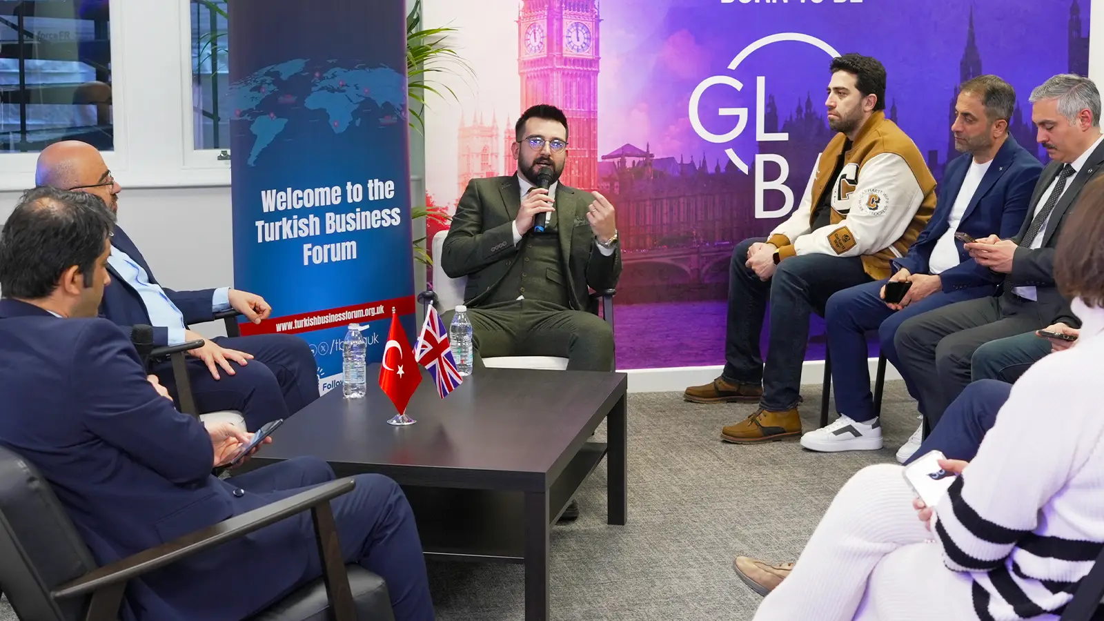 Promotional poster for the Turkish Business Forum's IV. Talks & Networking event on strategic branding and sales, held in London on 14 May 2026.